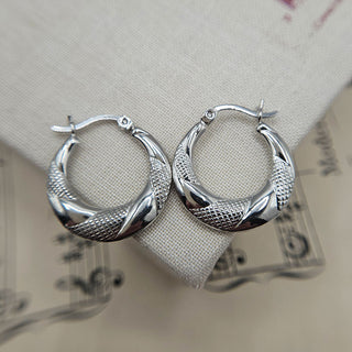 silver creole hoop earrings