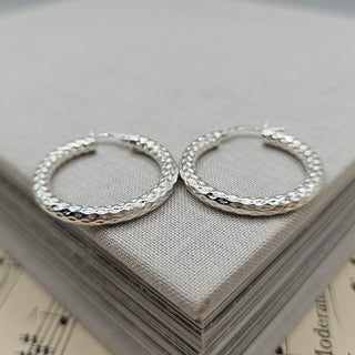 large silver hoops