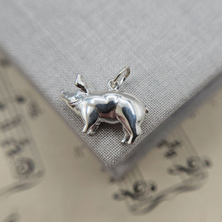 hallmarked made in Britain pig chain in silver