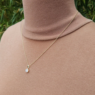 cz and gold pendant necklace