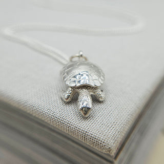 solid silver tortoise charm