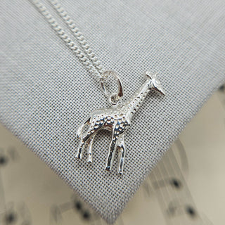 solid sterling silver giraffe charm