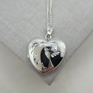 hallmarked heart shaped locket in sterling silver