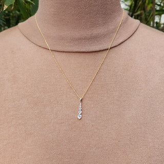 sparkling gold pendant necklace