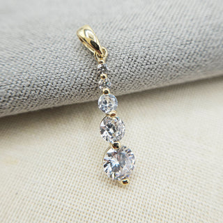 graduated cubic zirconia drop pendant