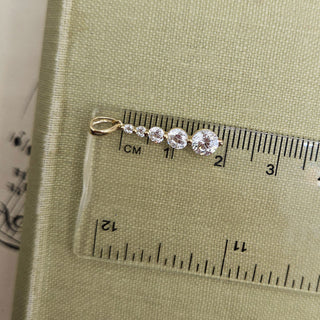 Petite Graduated Drop Pendant with CZ