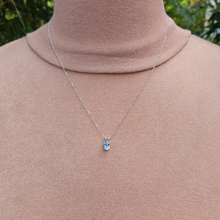 white gold topaz necklace