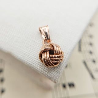 rose gold knot pendant