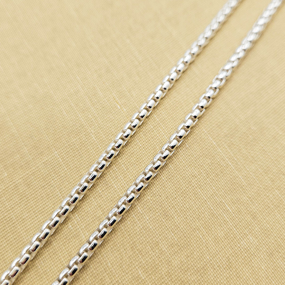 Round Box Chain Necklace - Main Image