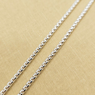 sterling silver box chain necklace