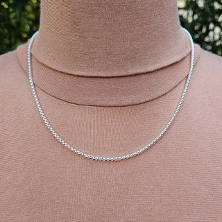 18 inch silver box chain