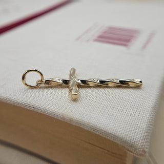 handmade cross pendant in solid 9k gold