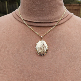 picture of the photo locket being worn