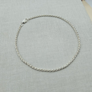 ladies silver ankle bracelet