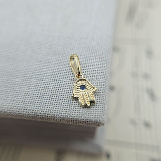 real gold hamsa hand pendant