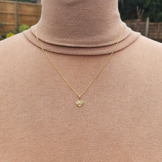 minimalist gold heart necklace