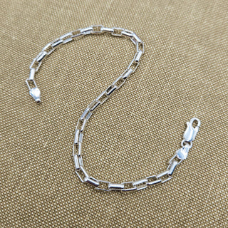 men's ladies solid silver bracelet