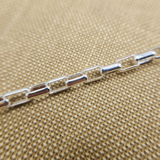 another view of rectangular links on 925 silver bracelet