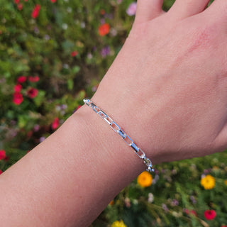 rectangular belcher chain bracelet for women and men