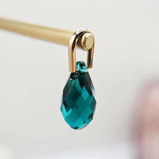 swarovski green crystal teardrop pendant