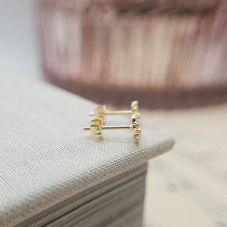 Evil Eye Stud Earrings with CZ