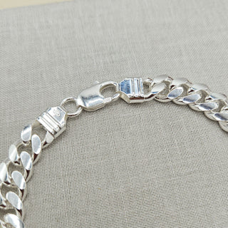 9mm Cuban Curb Chain Bracelet, 9 inch