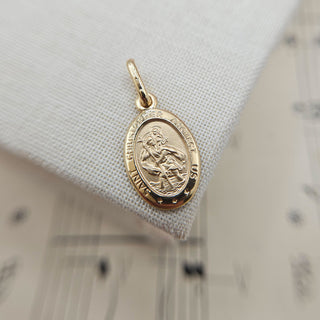 tiny gold st christopher charm