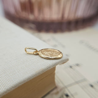 very small oval st christopher pendant