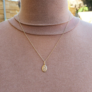 dainty tiny gold st christopher necklace