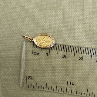 Micro Gold Oval St Christopher Charm | 1.3cm