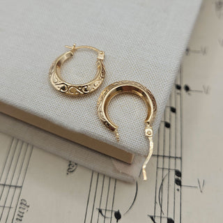 very small gold hoop earrings