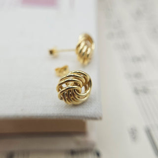 real gold knot earrings
