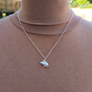 silver hare charm necklace
