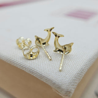 dainty dolphin stud earrings