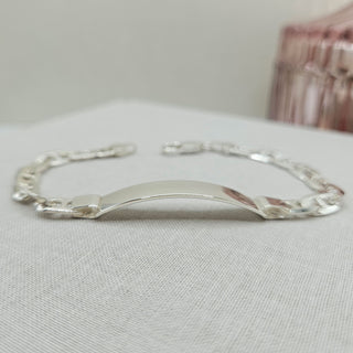 identity plate bracelet in 925 silver