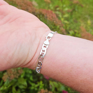 men's small ID bracelet in sterling silver