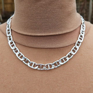 1cm 10mm silver anchor chain for gents