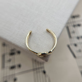 solid 9k toe ring