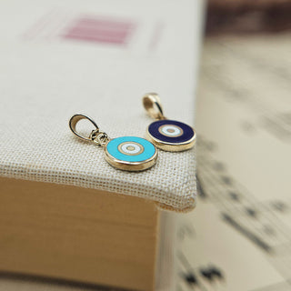 dainty evil eye disc charm