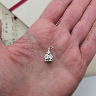 solid silver Buddha charm with hallmark