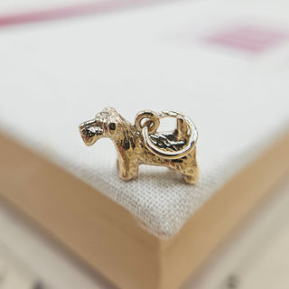 scottie dog charm in 9ct gold