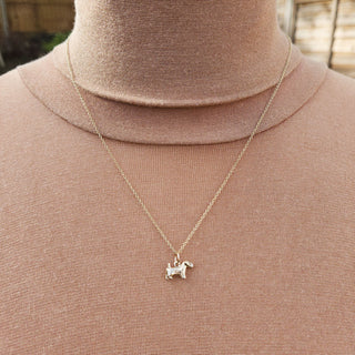 hallmarked gold scottish terrier necklace