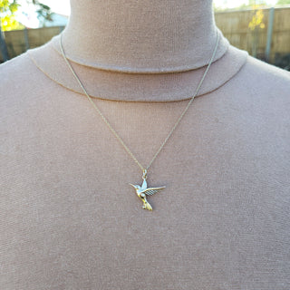 9ct gold bird necklace with hallmark