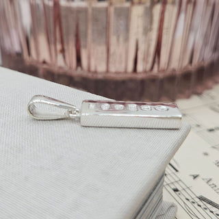 solid silver bar bullion pendant