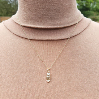 gold owl charm necklace