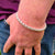 box chain bracelet on man's wrist