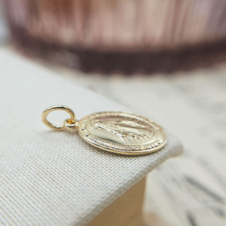 made in Birmingham UK Miraculous pendant with English hallmark