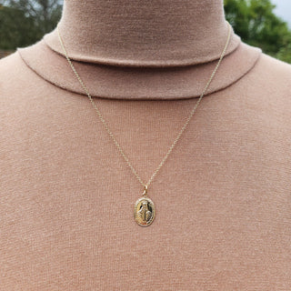 hallmarked Our Lady Miraculous necklace for men or women.