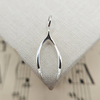 sterling silver wishbone pendant