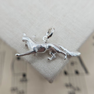 hand made fox charm with English hallmark